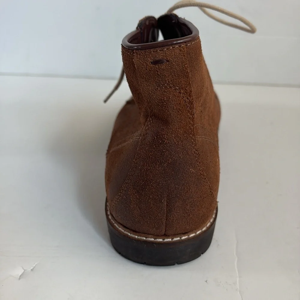 Vince Camuto Lancelot Chukka brown leather upper lace up ankle boots